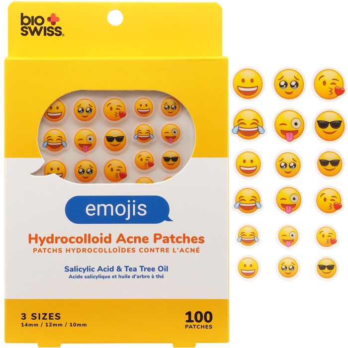 Bioswiss Emoji acne patches box and patches