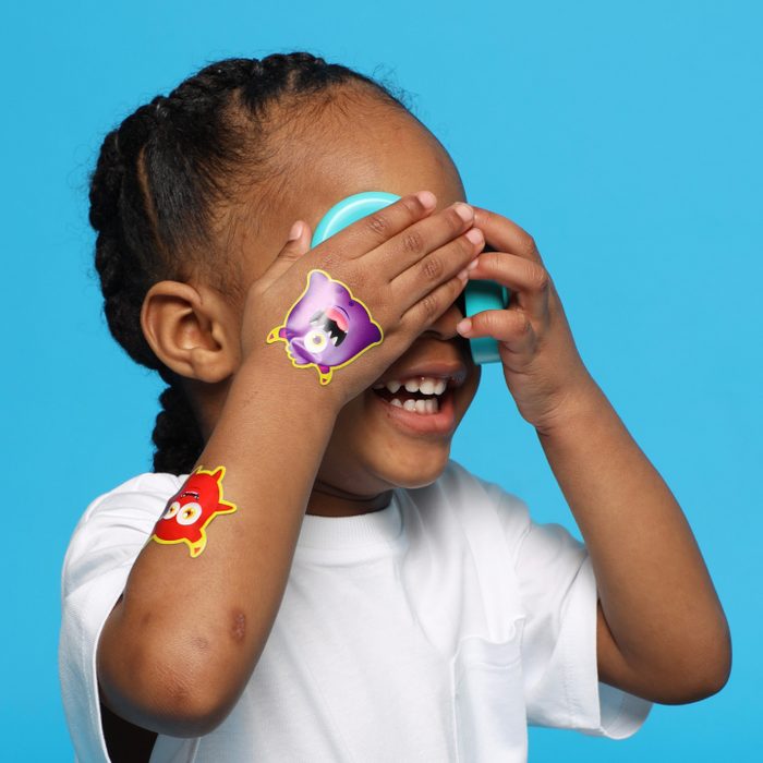 Child with Bioswiss monster bandage on hand