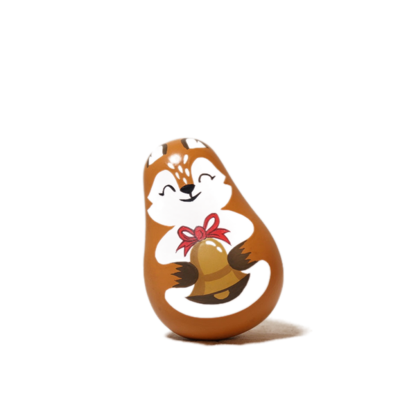 Wooden fox wobble toy
