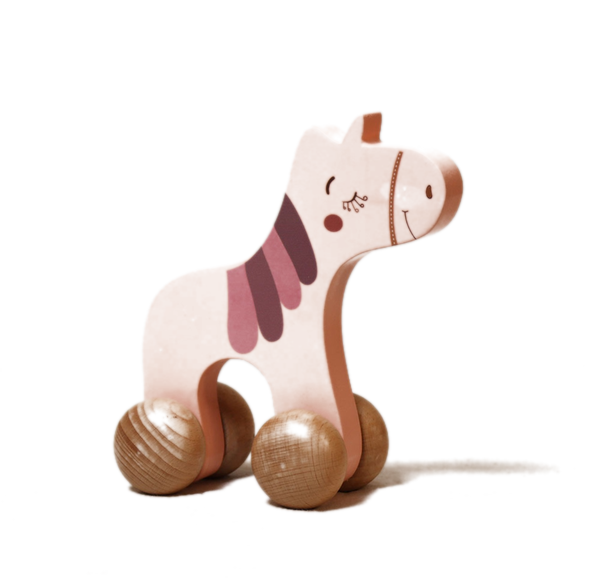 Wooden horse push toy