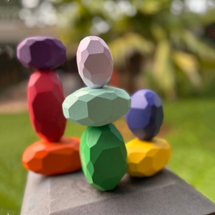 Wooden balancing rocks Montessori