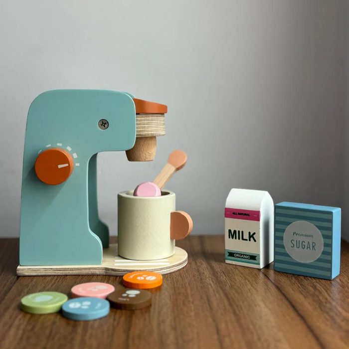 Wooden coffee maker toy