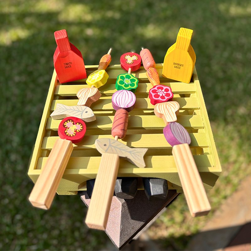 Wooden BBQ grill toy