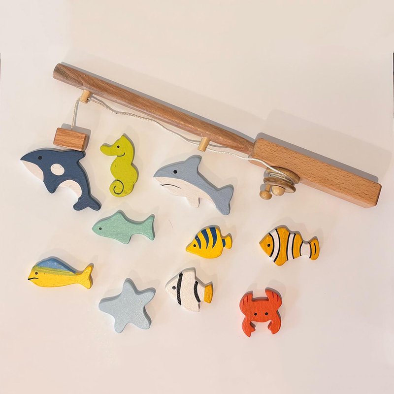 Wooden fishing game