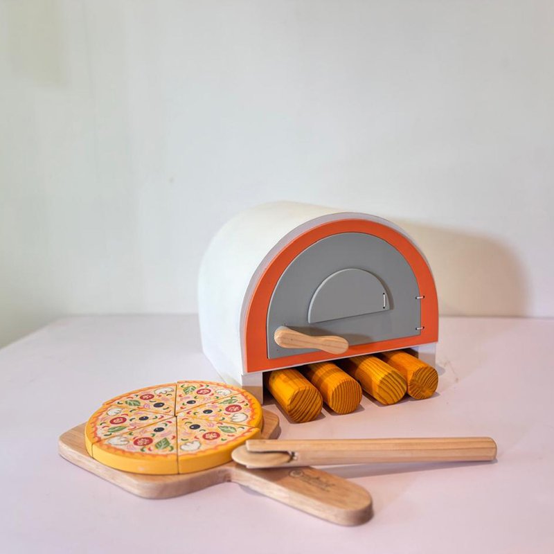 Wooden pizza oven toy
